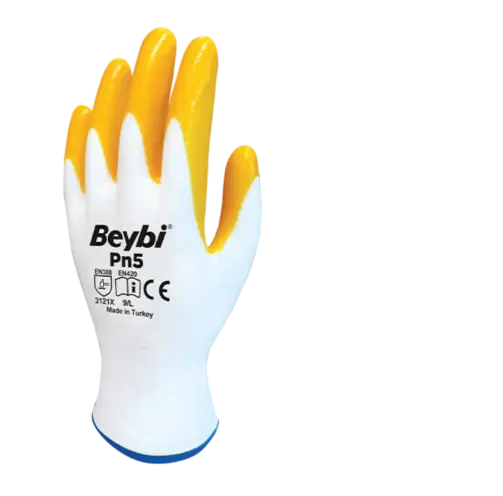 Beybi PN5 Örme Nitril Sarı İşçi Eldiveni 10 Beden (15 Çift) Beybi PN5 Örme Nitril Sarı İşçi Eldiveni 10 Beden (15 Çift)