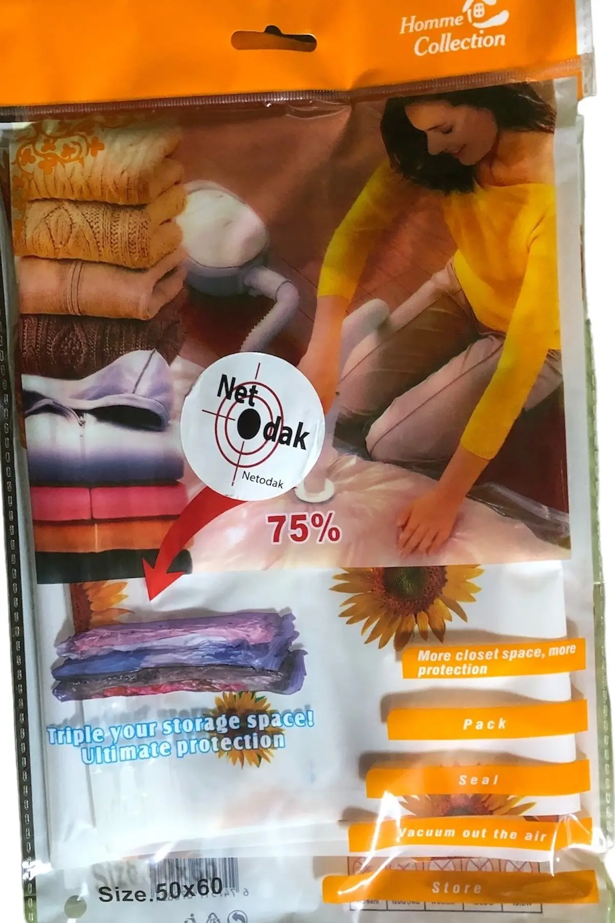 Vakumlu Hurç Poşet Saklama Torbası Elbise Hurcu (50X60) Vakumlu Hurç Poşet Saklama Torbası Elbise Hurcu (50X60)